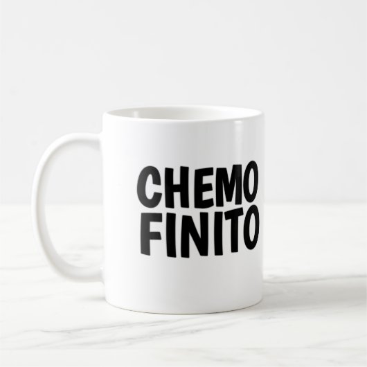 Chemo finito, einde chemo koffiemok (Links)