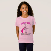 Chemo Girl Childhood Cancer Support T-shirt (Voorkant volledig)