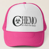 CHEMO - Het is wat voor diner Trucker Hat Trucker Pet (Voorkant)