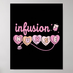 Chemo-infusie Verpleegkundige Valentijnsdag Hart O Poster