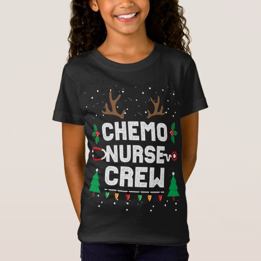 Chemo Infusiesurse Cute Kerstmis Oncolog T-shirt (Voorkant)