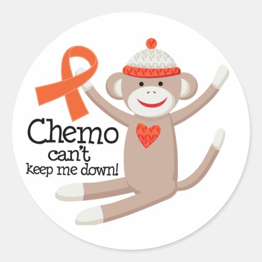 Chemo kan me niet in Sinaasappels lint houden Ronde Sticker (Voorkant)