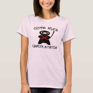 Chemo Ninja doodt borstkankerroze T-shirt