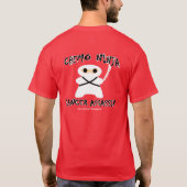 Chemo Ninja Hij is een Ventilator. T-shirt (Achterkant)