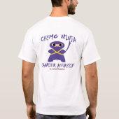  Chemo Ninja Hij is een Ventilator. T-shirt (Achterkant)