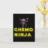 Chemo Ninja Kinder kankerbewustzijnsmaand Kaart (Gele Bloem)