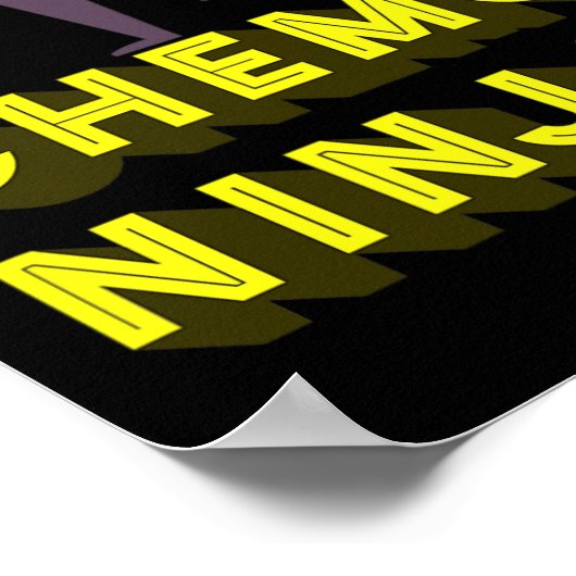 Chemo Ninja Kinder kankerbewustzijnsmaand Poster (Hoek)