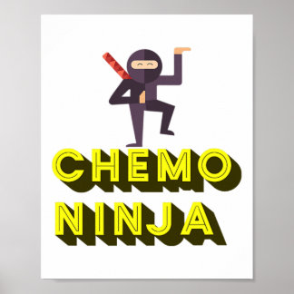 Chemo Ninja Kinderen Kankerbewustzijn Maand  Poster