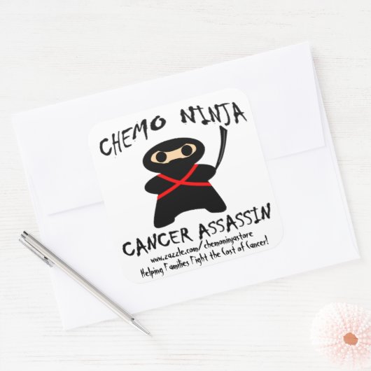 Chemo Ninja Stickers! Vierkante Sticker (Envelop)