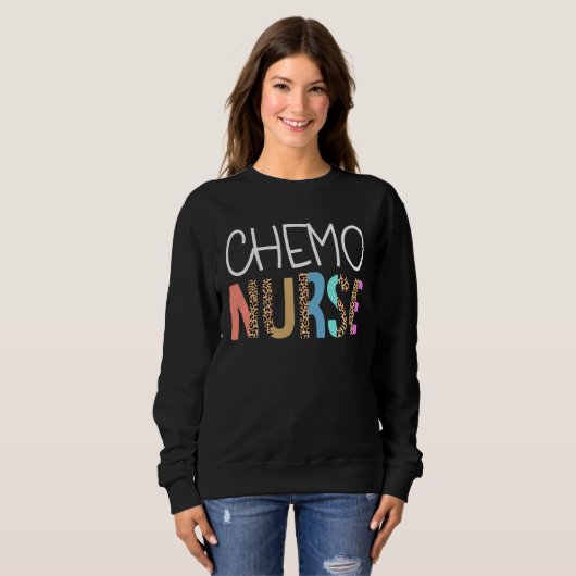 Chemo Nurse Bohemian Cheetah Leopard Print Pattern Trui (Voorkant volledig)