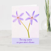 Chemo ondersteuning voor mijn zuster kaart (Voorkant)