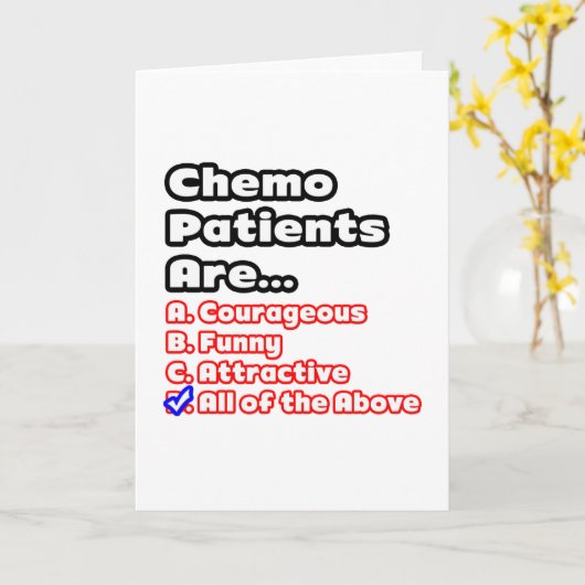 Chemo Patiënt Quiz Kaart (Gele Bloem)