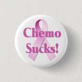Chemo Sucks Breast Cancer Button (Voorkant)