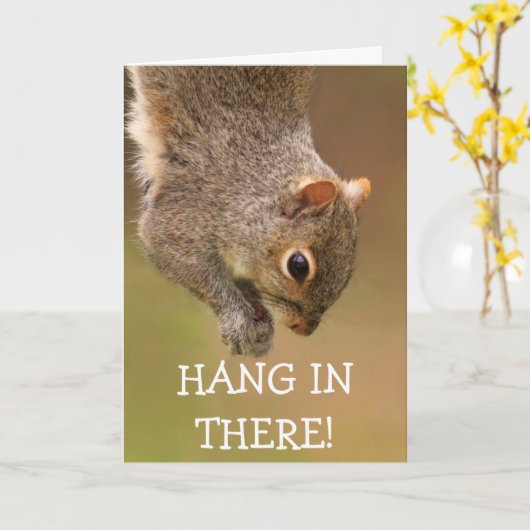 Chemo Support Cute Squirrel Kaart (Gele Bloem)