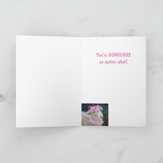 Chemo Support Funny Sheep Kaart (Binnen)