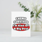 Chemo Survivor...Big Deal Briefkaart (Staand voorkant)