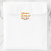 Chemotherapie is klote! ronde sticker (Tas)