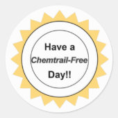 Chemtrail Gratis Dag - Stickers (Voorkant)