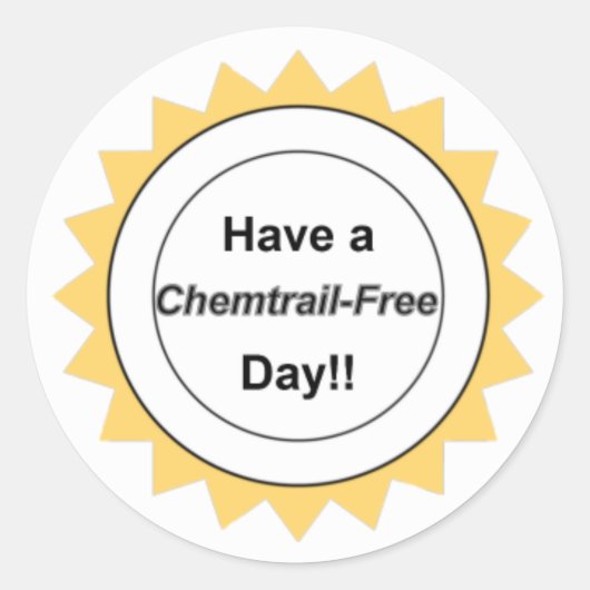Chemtrail Gratis Dag - Stickers (Voorkant)