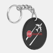 Chemtrail Vlak persistente Contrails Botten schede Sleutelhanger (Voorkant Links)