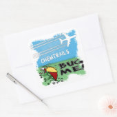 Chemtrails Bug me Vierkante Sticker (Envelop)