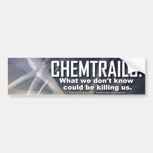 Chemtrails Bumpersticker (Voorkant)