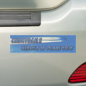 Chemtrails in vlakke Uitzichten Bumpersticker (Op auto)