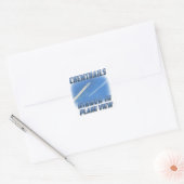 Chemtrails in vlakke Uitzichten Vierkante Sticker (Envelop)
