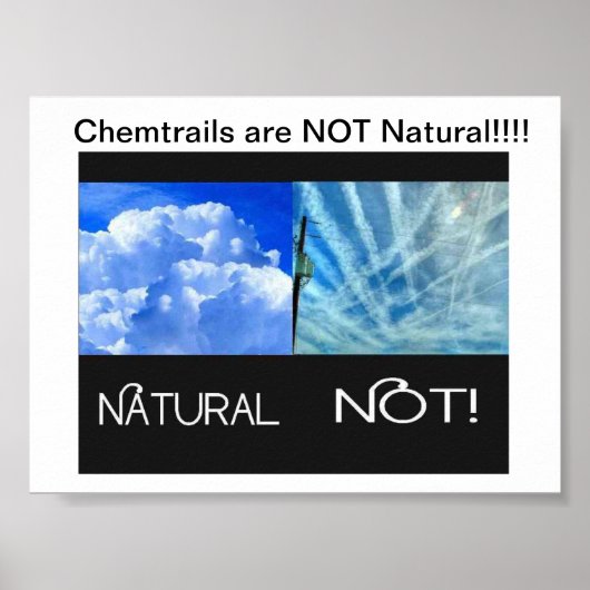 Chemtrails zijn NIET natuurlijk Poster (Voorkant)