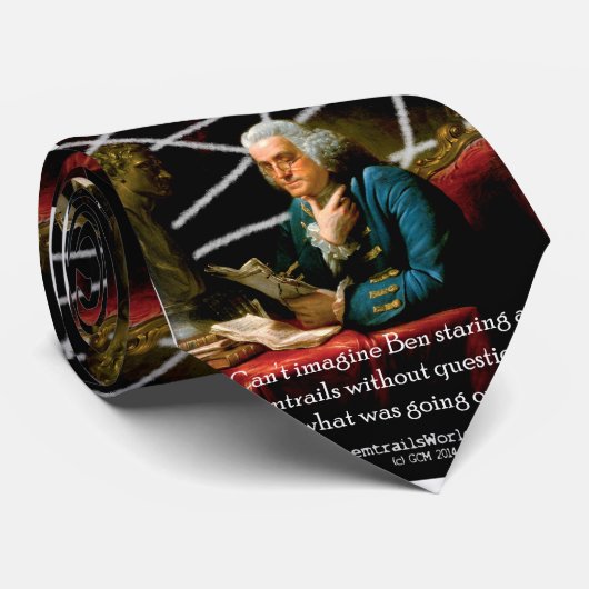 ChemtrailsWorld Benjamin Franklin Stropdas (Opgerold)