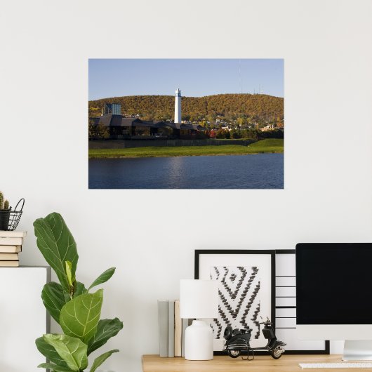 Chemung River in Corning NY Poster (Thuiskantoor)