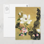 Chen Hongshou Magnolia en Erect Rock Briefkaart (Voorkant / Achterkant)