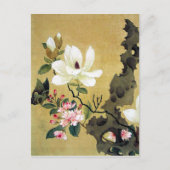 Chen Hongshou Magnolia en Erect Rock Briefkaart (Voorkant)