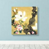 Chen Hongshou Magnolia en Erect Rock Canvas Afdruk (Insitu (Houten vloer))