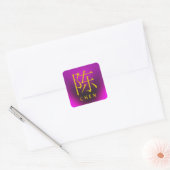 Chen-monogram Vierkante Sticker (Envelop)