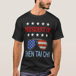 Chen Tai Chi Healing USA Flag Therapist Gezegde T-shirt