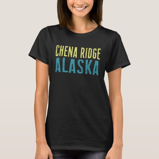 Chena Ridge Alaska Pacific Coast Gestapeld T-shirt (Voorkant)
