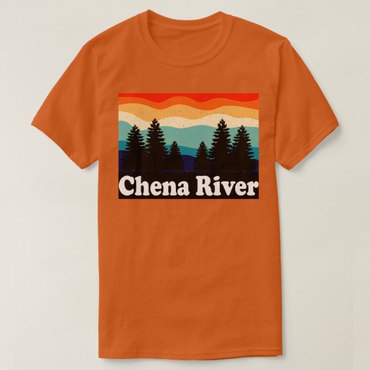 Chena River Alaska Retro T-shirt (Design voorkant)