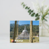 Chendebji Chorten in Bhutan, Himalaya, Azië Briefkaart (Staand voorkant)