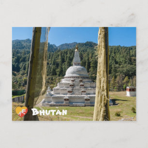 Chendebji Chorten in Bhutan, Himalaya, Azië Briefkaart