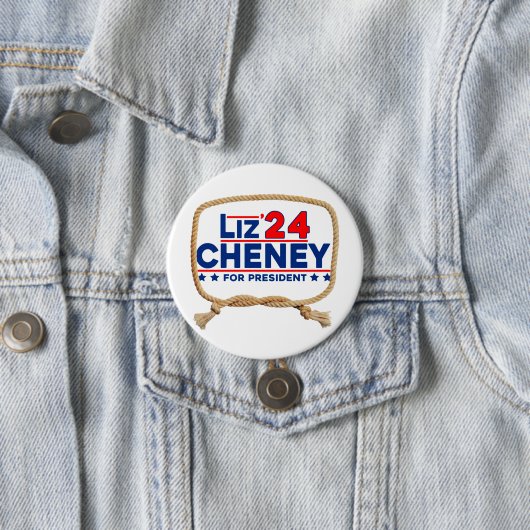 Cheney '24 ronde button 7,6 cm (In situ)