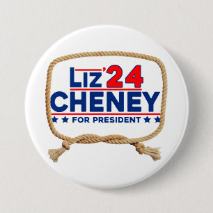 Cheney '24 ronde button 7,6 cm