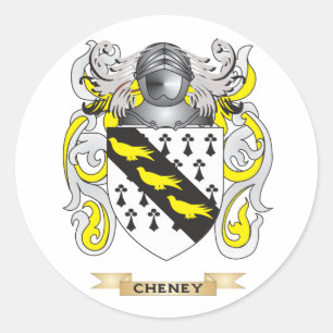 Cheney Coat of Arms Ronde Sticker