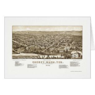 Cheney, WA Panoramic Map - 1884