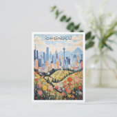 Chengdu China Reis Esthetiek Briefkaart (Staand voorkant)