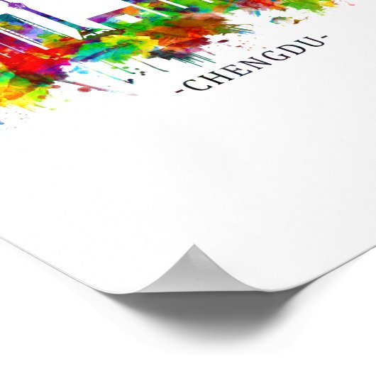 Chengdu China Skyline Poster (Hoek)