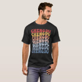 Chengdu City Groovy Retro T-shirt (Voorkant volledig)