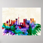Chengdu Skyline Poster (Voorkant)