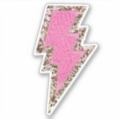 Chenille bliksemschicht sticker (Voorkant)