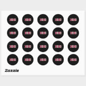 Chenille Patch Glitter Xoxo Valentijnsdag Hart Ronde Sticker (Vel)